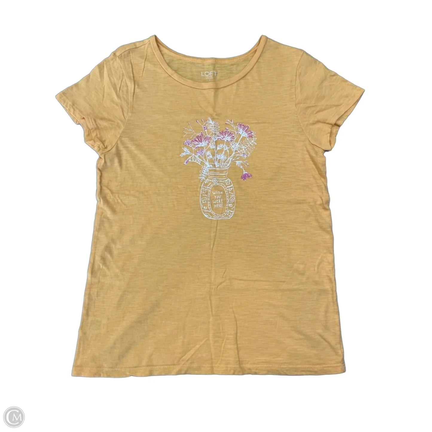 Top Short Sleeve By Loft In Orange, Size: S