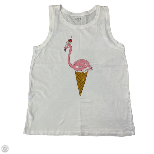 Top Sleeveless By Loft In White, Size: S
