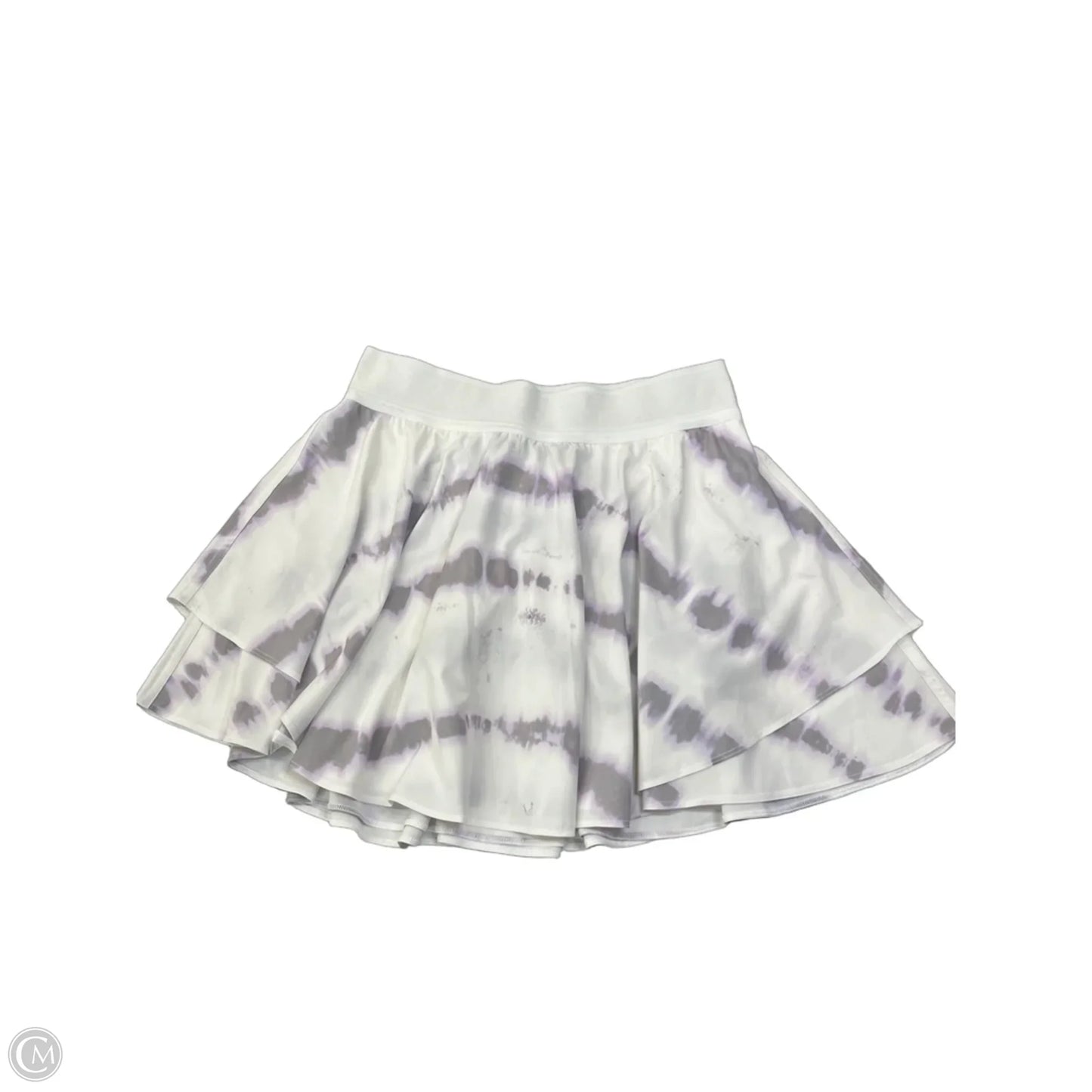 Athletic Skort By Lululemon In Grey & White, Size: M