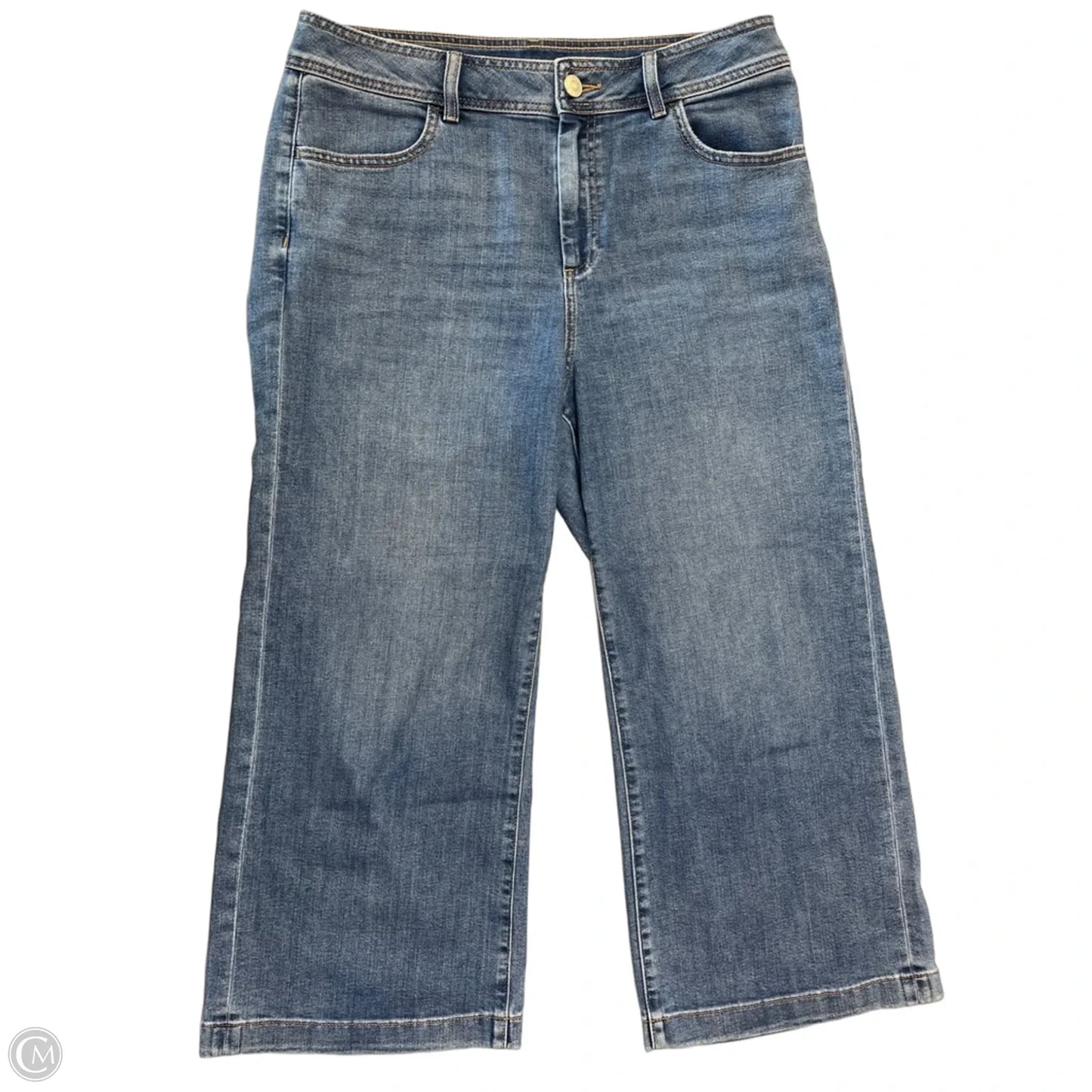 Jeans Cropped By Chicos In Blue Denim, Size: 12