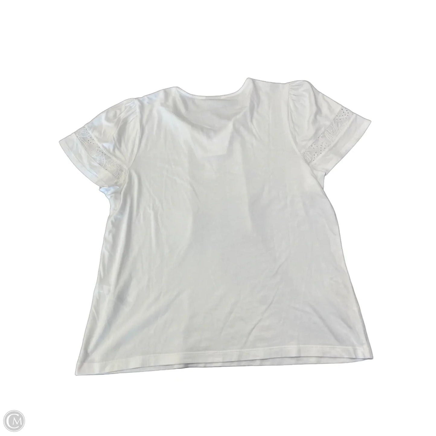 Top Short Sleeve By Chicos In White, Size: L