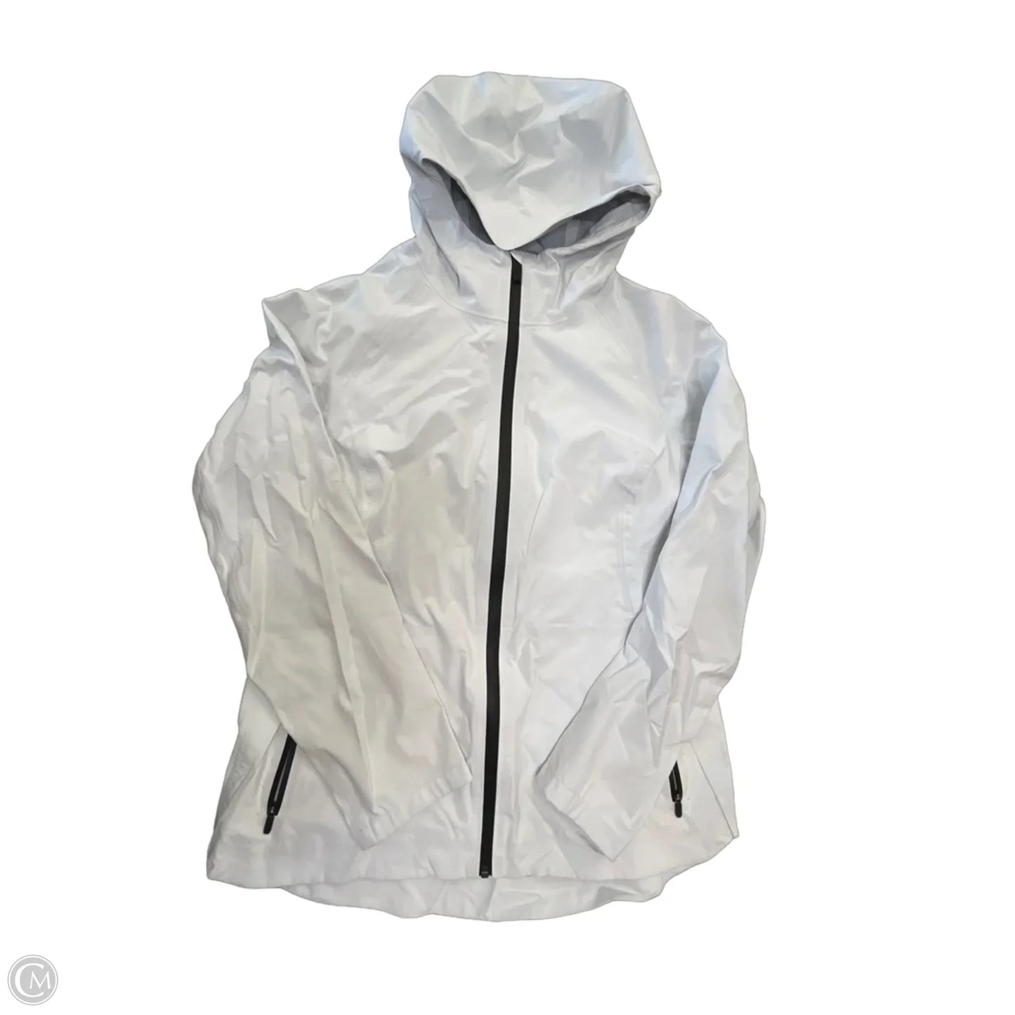 Athletic Jacket By Lululemon In White, Size: M