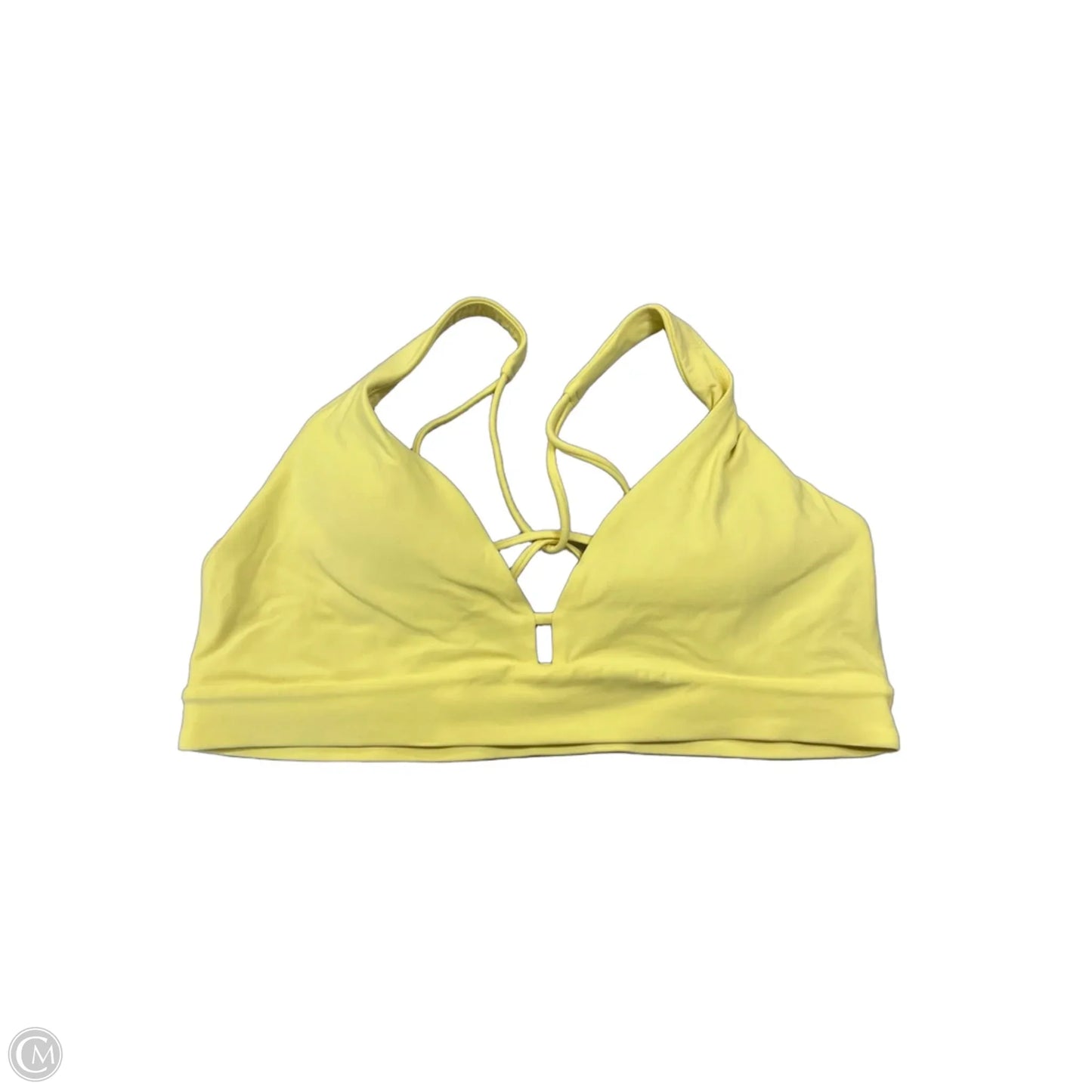 Athletic Bra By Athleta In Yellow, Size: Xl