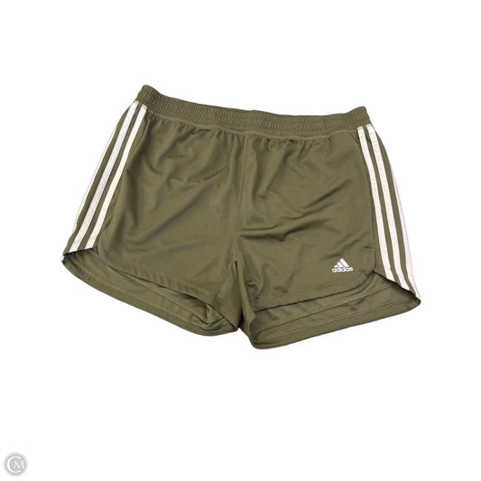 Athletic Shorts By Adidas In Green, Size: 1x