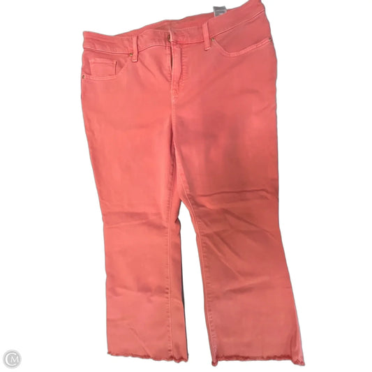 Jeans Cropped By Chicos In Orange Denim, Size: 12p