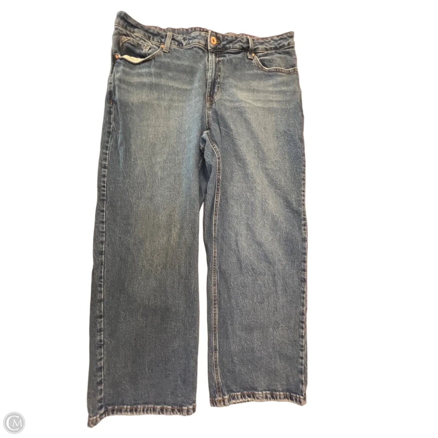 Jeans Straight By Edgely In Blue Denim, Size: 20