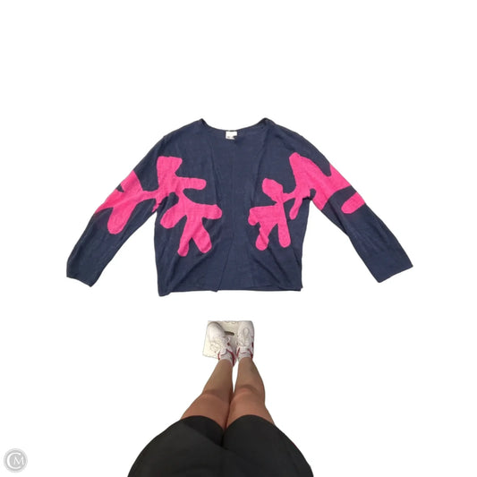Cardigan By Nic + Zoe In Blue & Pink, Size: M