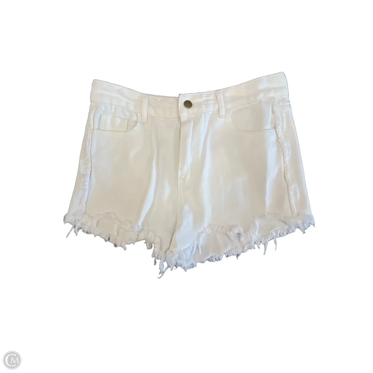 Shorts By Shein In White Denim, Size: L