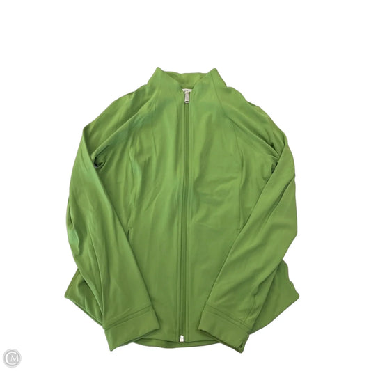 Athletic Jacket By Athleta In Green, Size: L