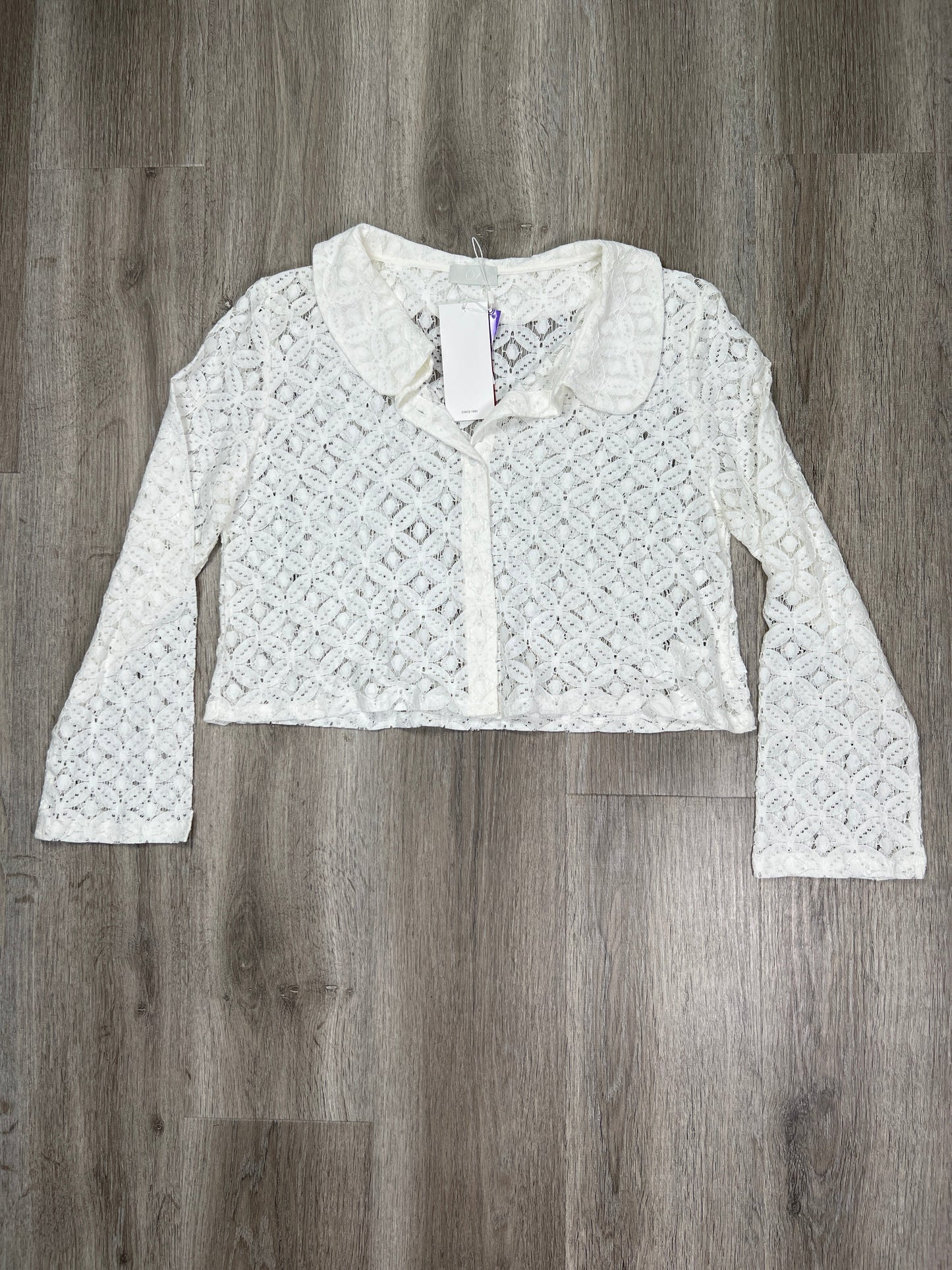 White Top Long Sleeve Q2, Size L