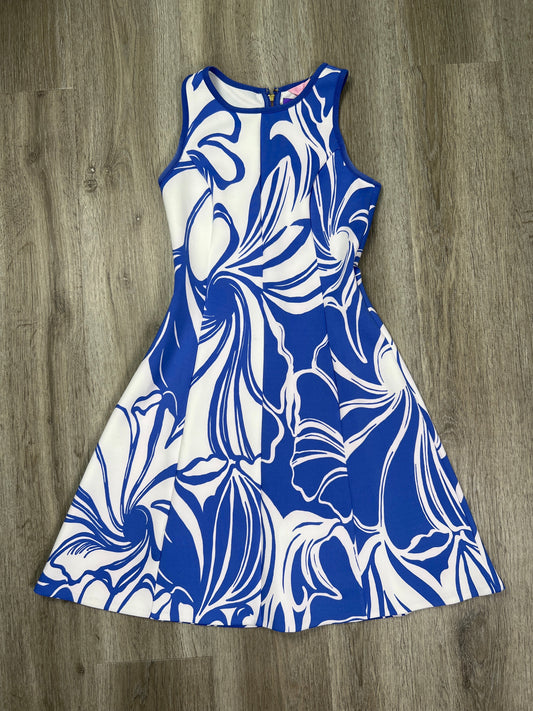 Blue & White Dress Casual Short Lilly Pulitzer, Size Xs