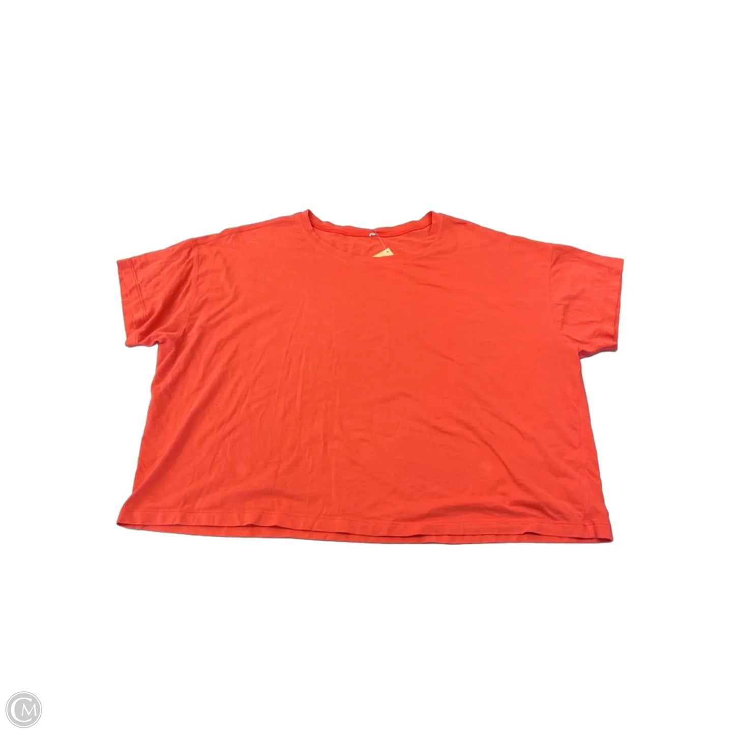 Athletic Top Short Sleeve By Lululemon In Orange, Size: Xl