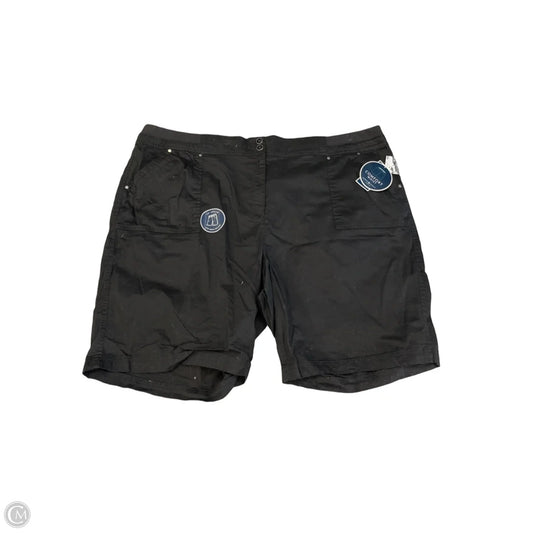 Shorts By Karen Scott In Black, Size: 1x