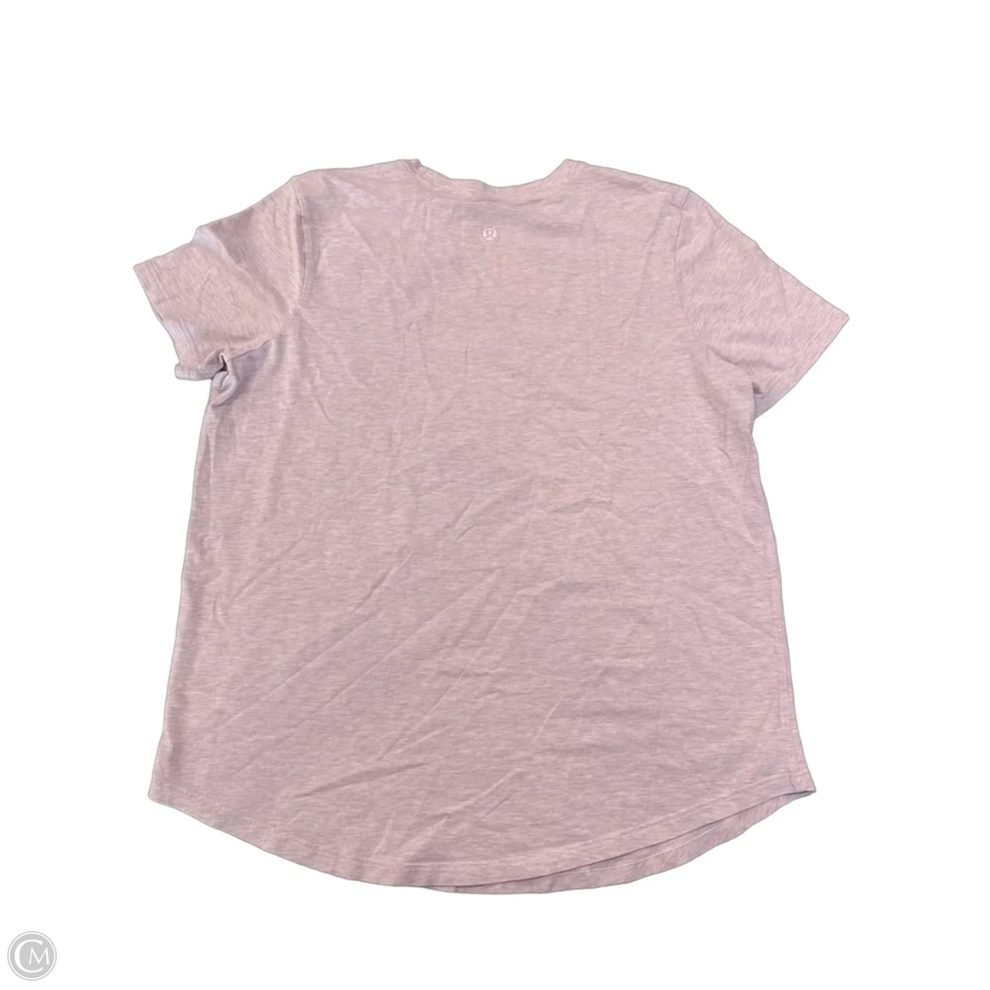 Athletic Top Short Sleeve By Lululemon In Pink, Size: S
