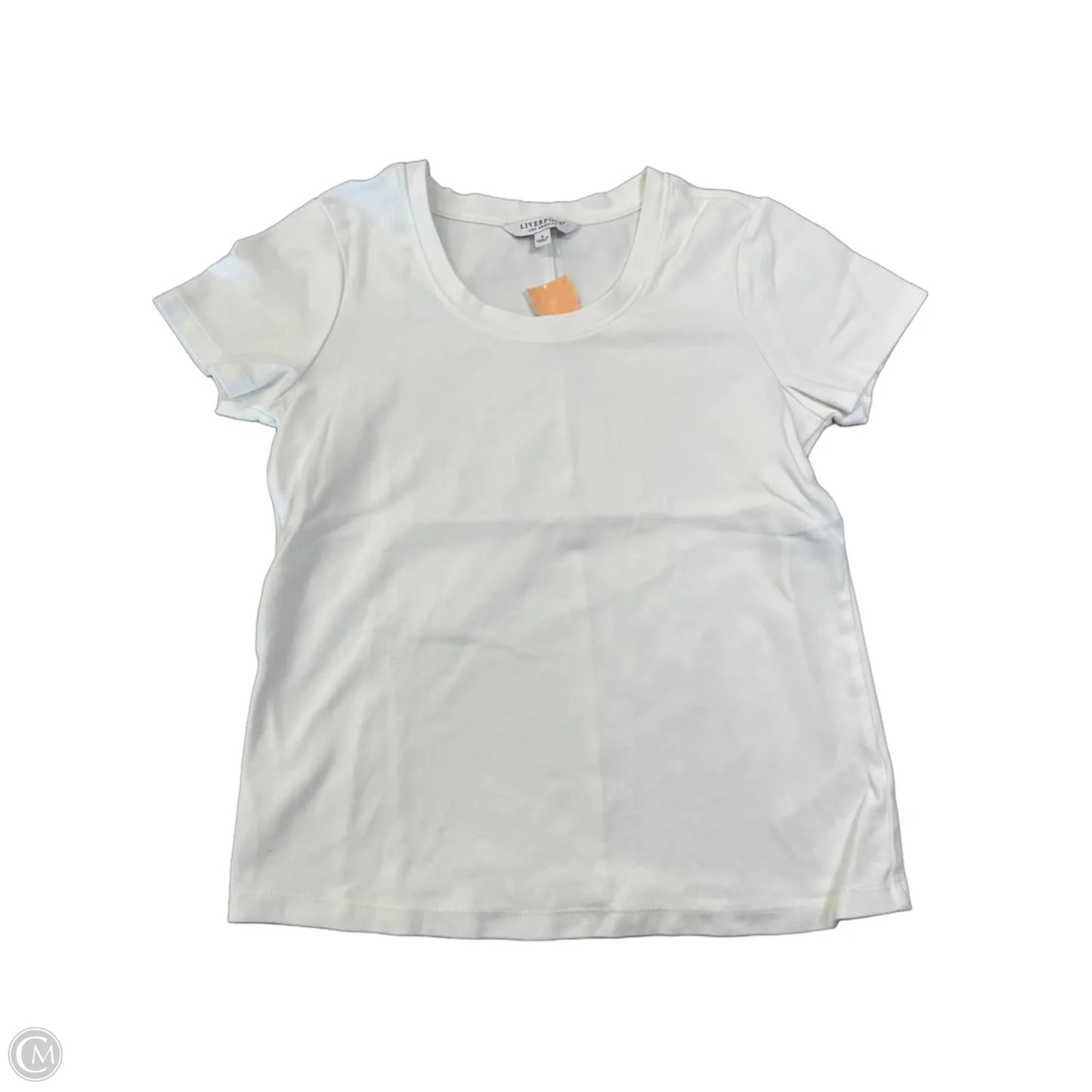 Top Short Sleeve Basic By Liverpool In White, Size: S