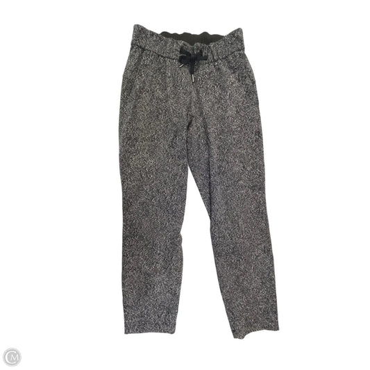 Athletic Pants By Lululemon In Black & White, Size: S