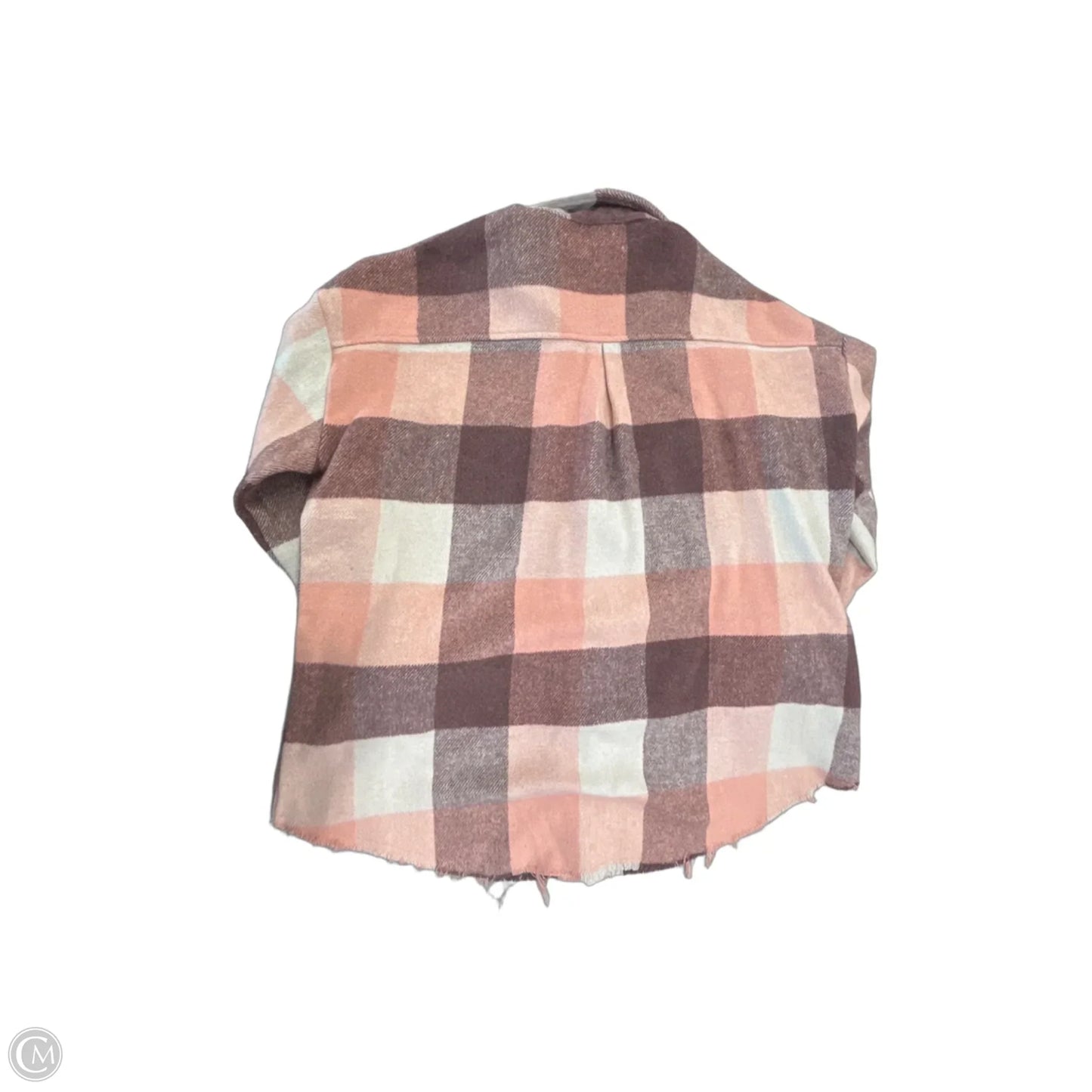 Jacket Shirt By Bke In Pink, Size: L