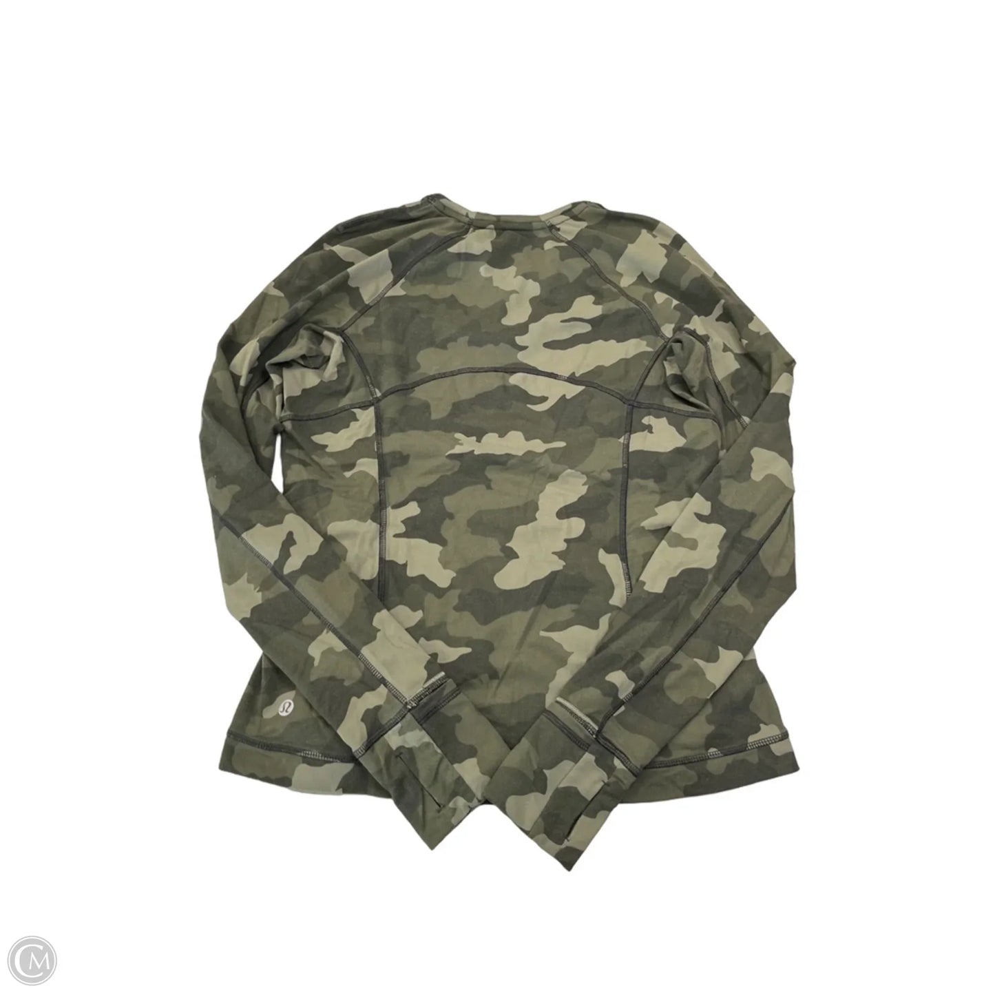 Athletic Top Long Sleeve Crewneck By Lululemon In Camouflage Print, Size: S