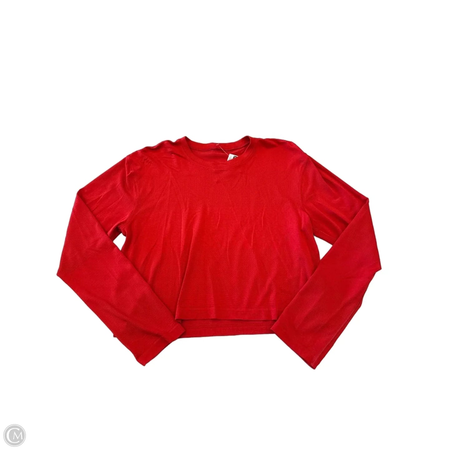 Athletic Top Long Sleeve Crewneck By Lululemon In Red, Size: S