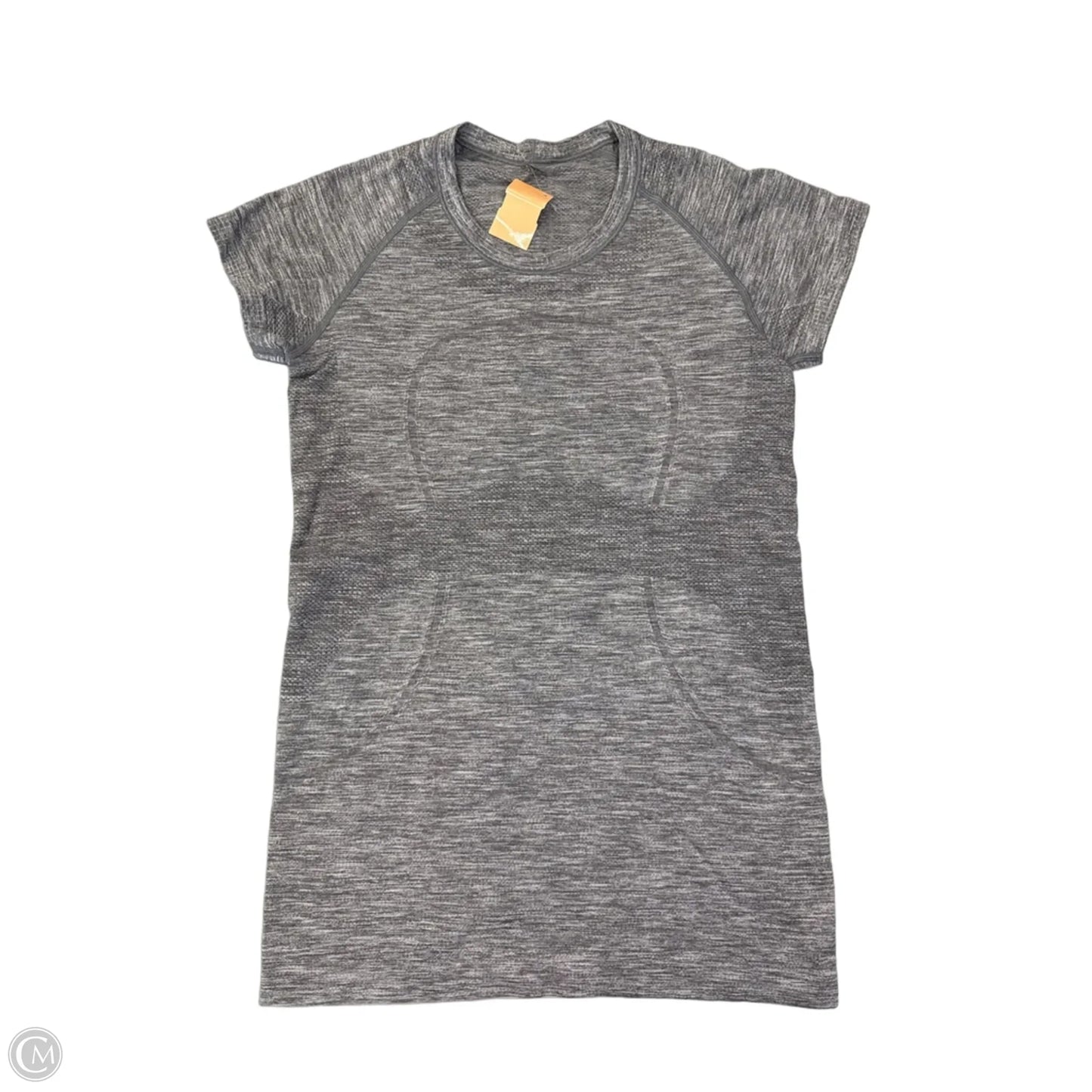 Athletic Top Short Sleeve By Lululemon In Grey, Size: S