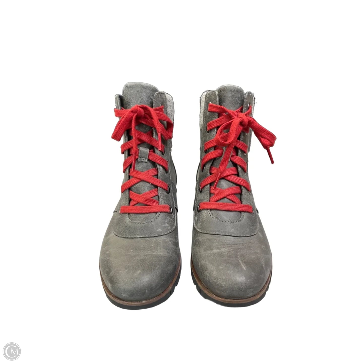 Boots Ankle Flats By Sorel In Grey & Red, Size: 7.5