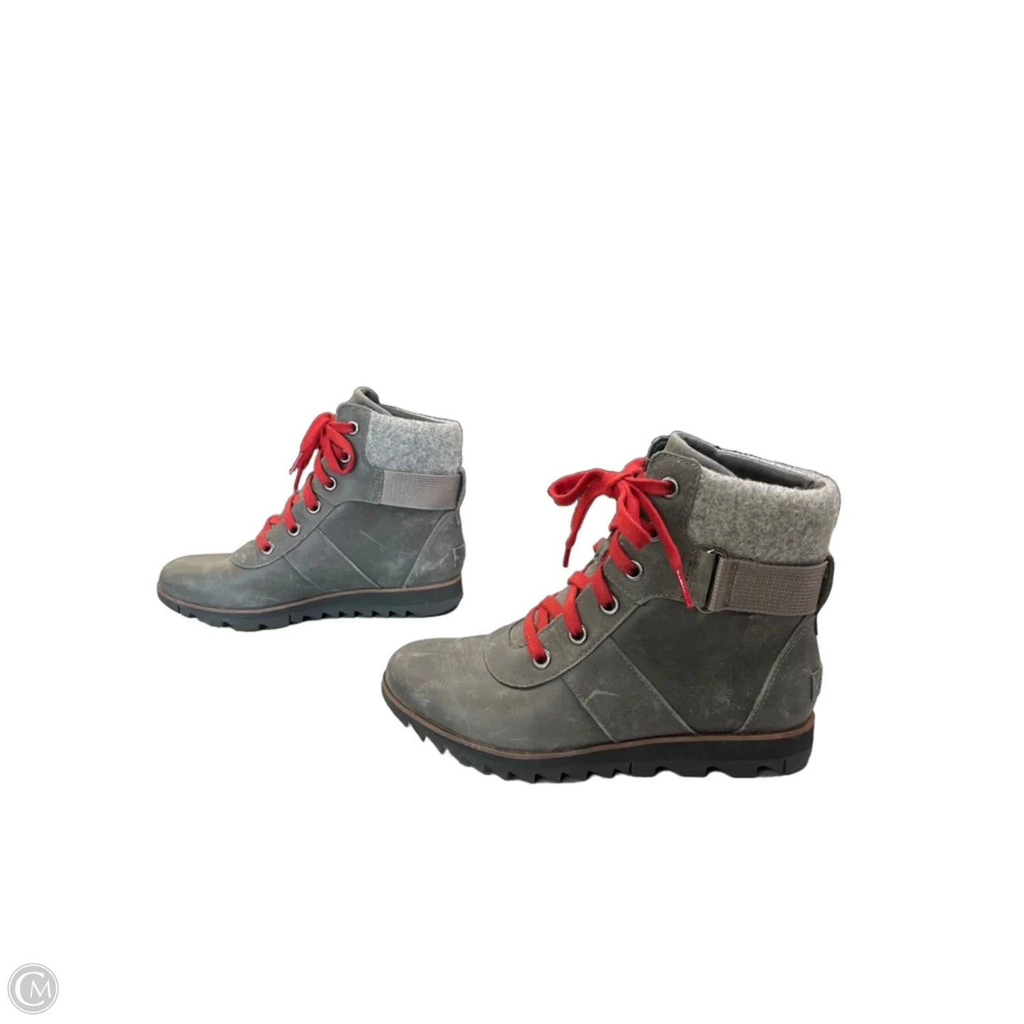 Boots Ankle Flats By Sorel In Grey & Red, Size: 7.5