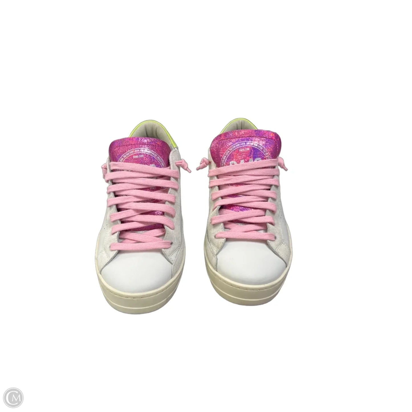 Shoes Sneakers By P448 In Green & Pink, Size: 6