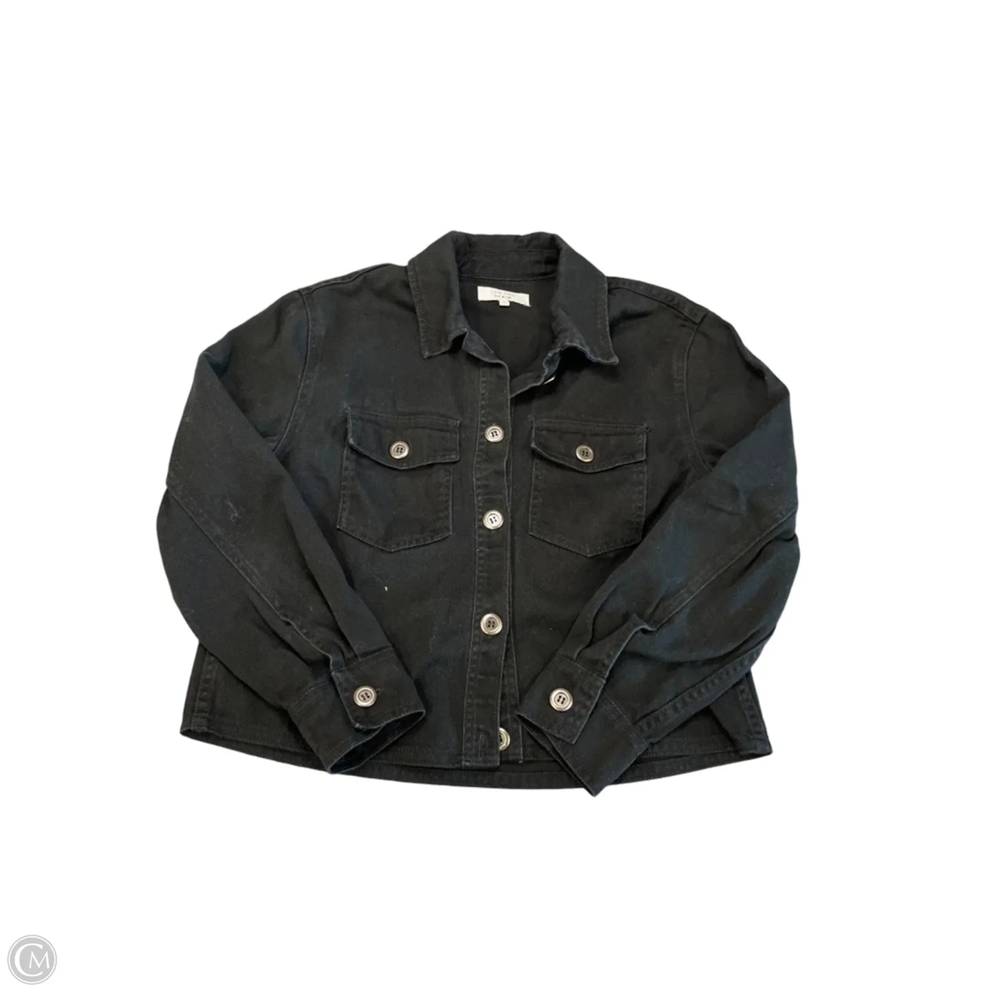 Jacket Denim By Love Tree In Black Denim, Size: S