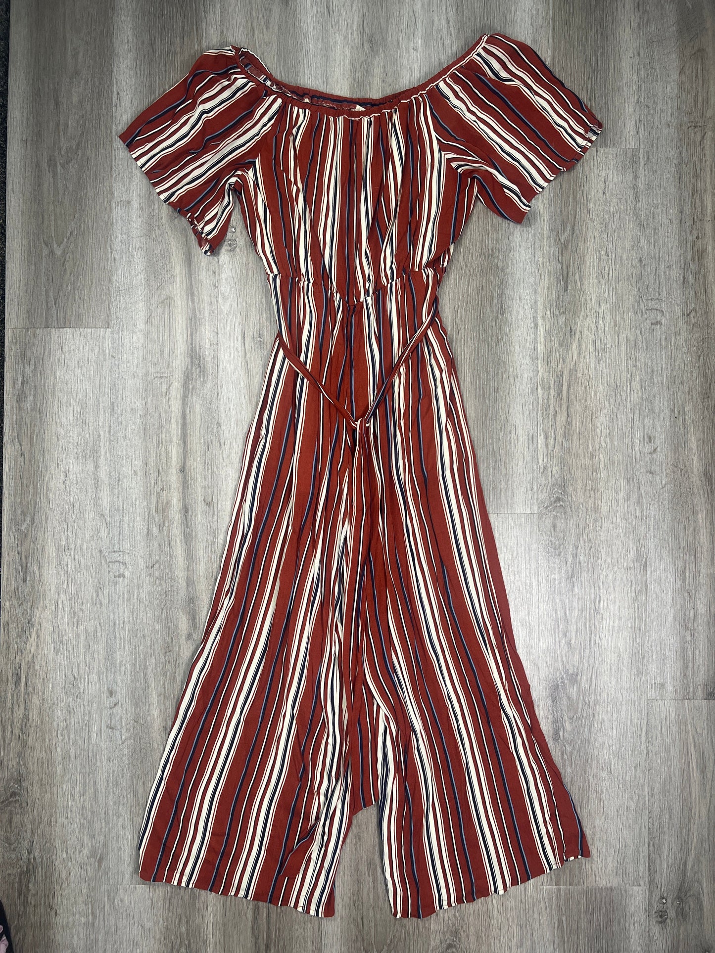 Striped Pattern Jumpsuit a beautiful soul , Size 1x