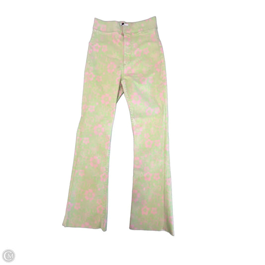 Jeans Flared By Zara In Green Denim, Size: 4