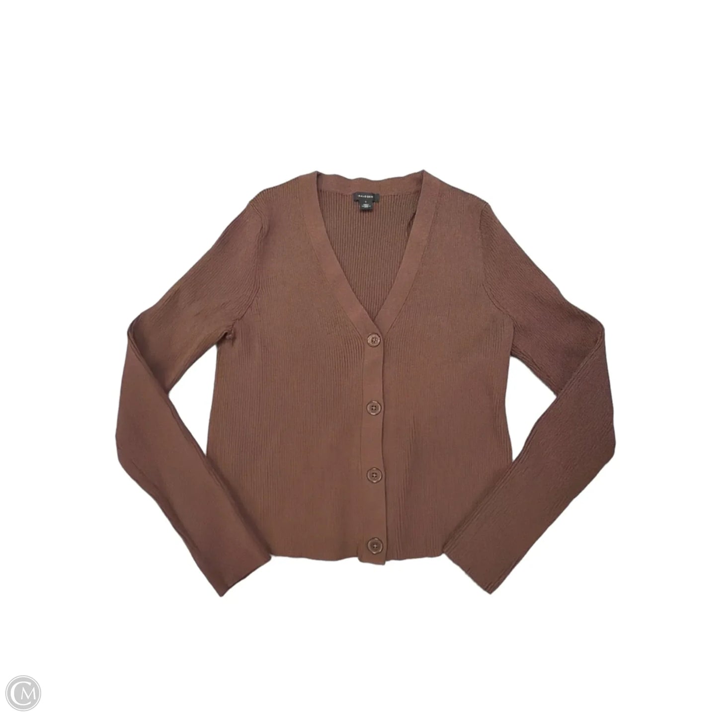Top Long Sleeve By Halogen In Brown, Size: L