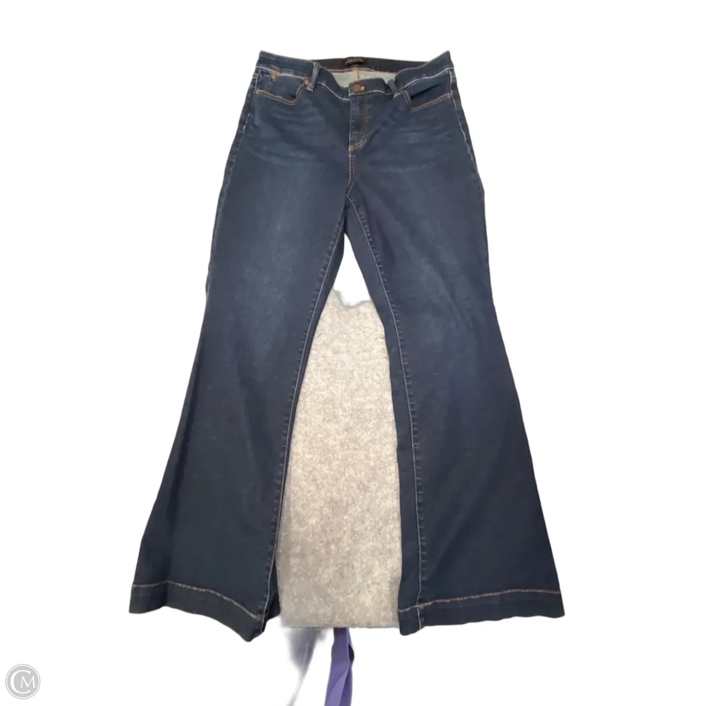 Jeans Flared By Talbots In Blue Denim, Size: 14