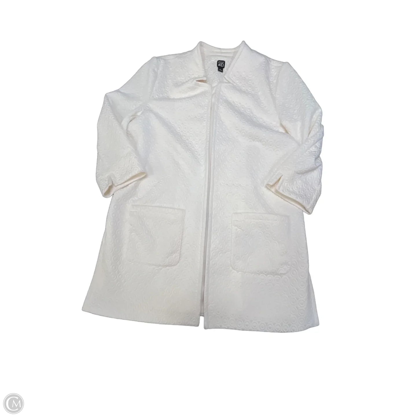 Cardigan By Roz And Ali In Ivory, Size: L