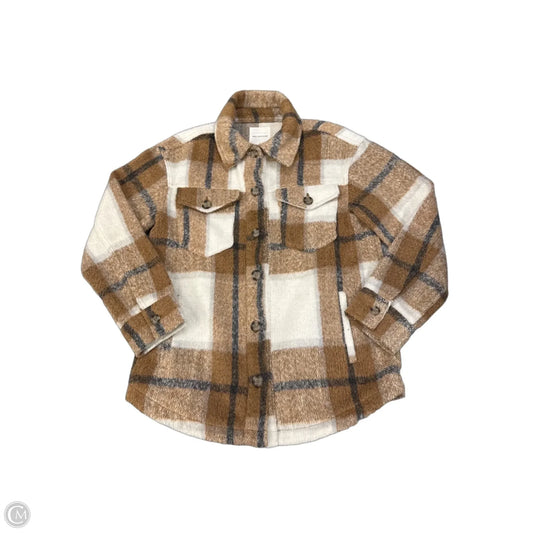 Jacket Shirt By Avec Les Filles In Plaid Pattern, Size: M