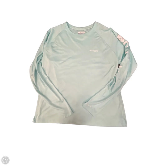 Athletic Top Long Sleeve Crewneck By Columbia In Aqua, Size: Xl