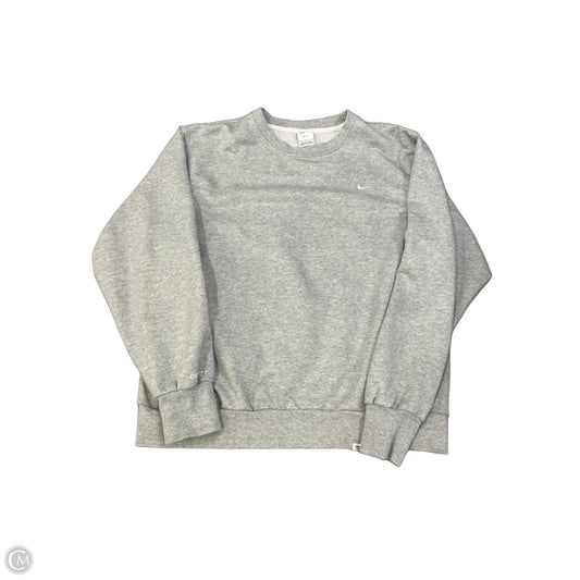 Athletic Sweatshirt Crewneck By Nike Apparel In Grey, Size: L