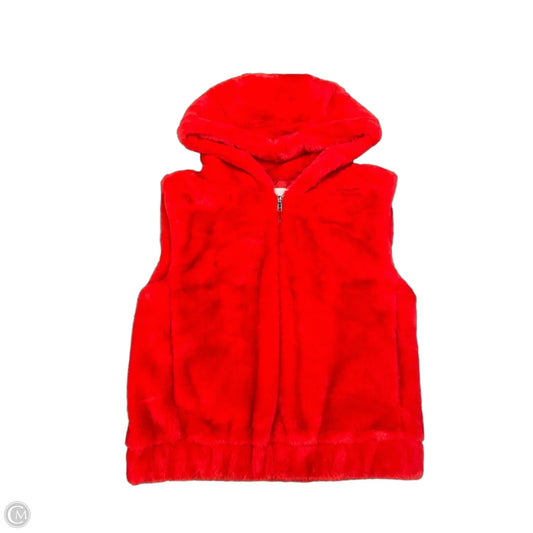 Vest Faux Fur & Sherpa By Active Usa In Red, Size: M