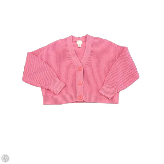 Sweater Cardigan By H&m In Pink, Size: S