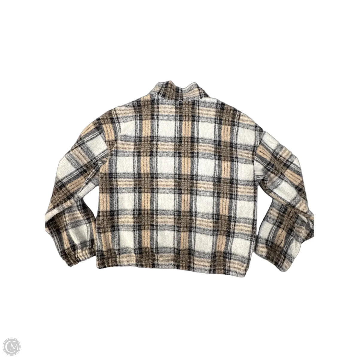 Jacket Shirt By Melloday In Plaid Pattern, Size: M