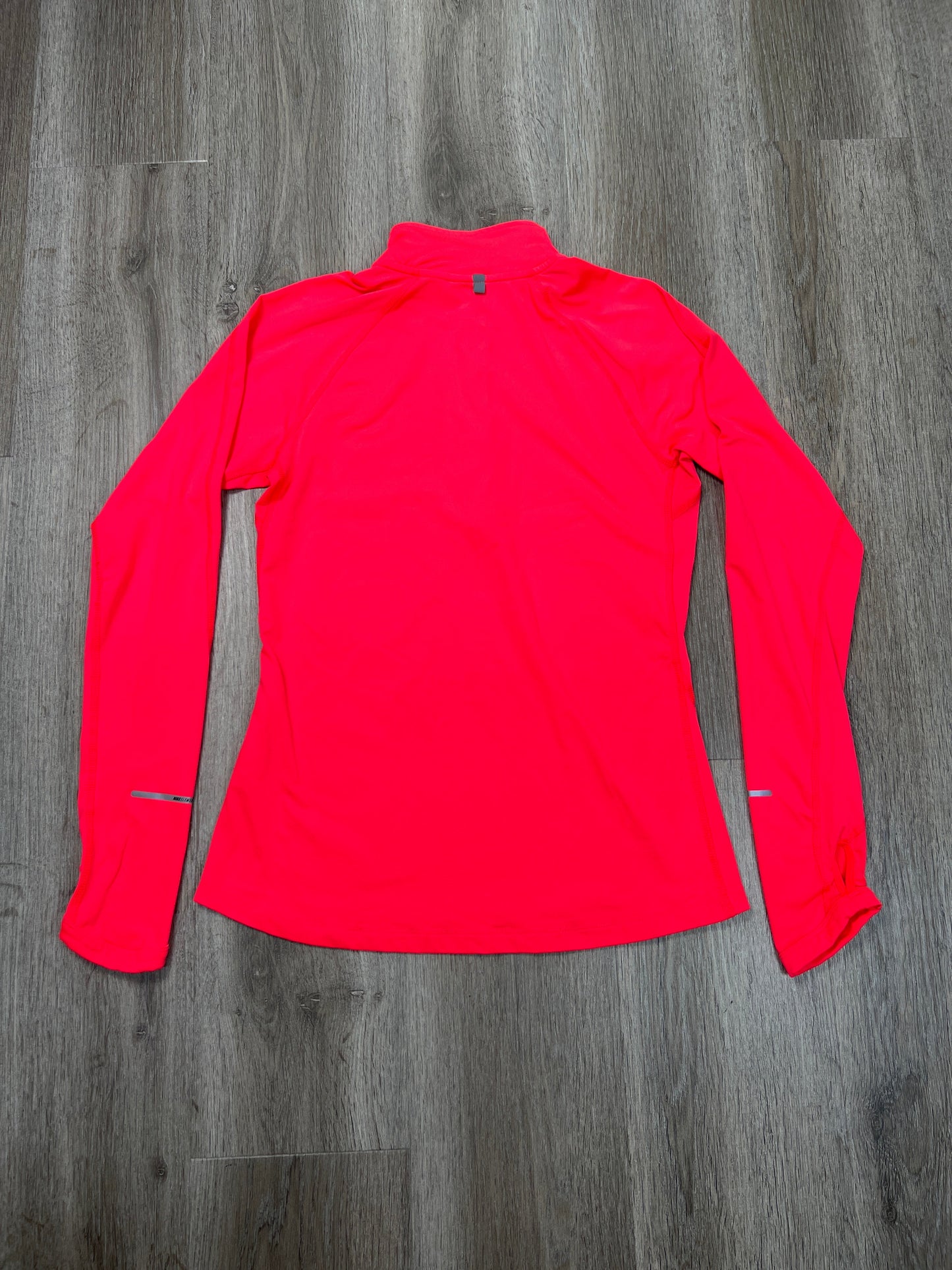 Athletic Top Long Sleeve Collar By Nike Apparel In Pink, Size: S