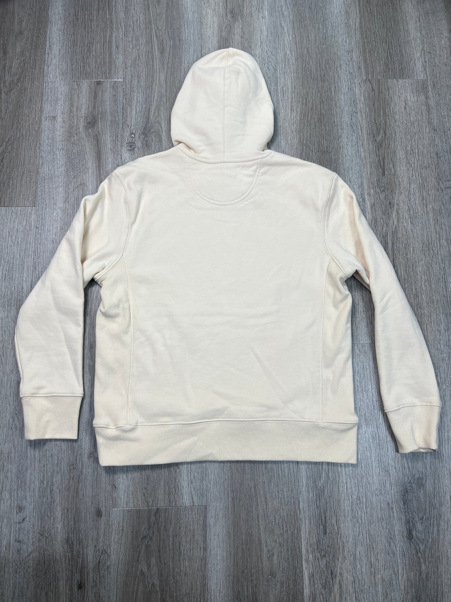 Sweatshirt Hoodie By Life Is Good In Cream, Size: M