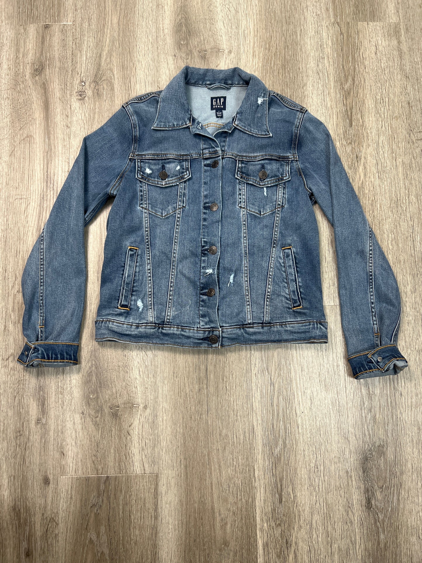 Jacket Denim By Gap In Blue Denim, Size: S