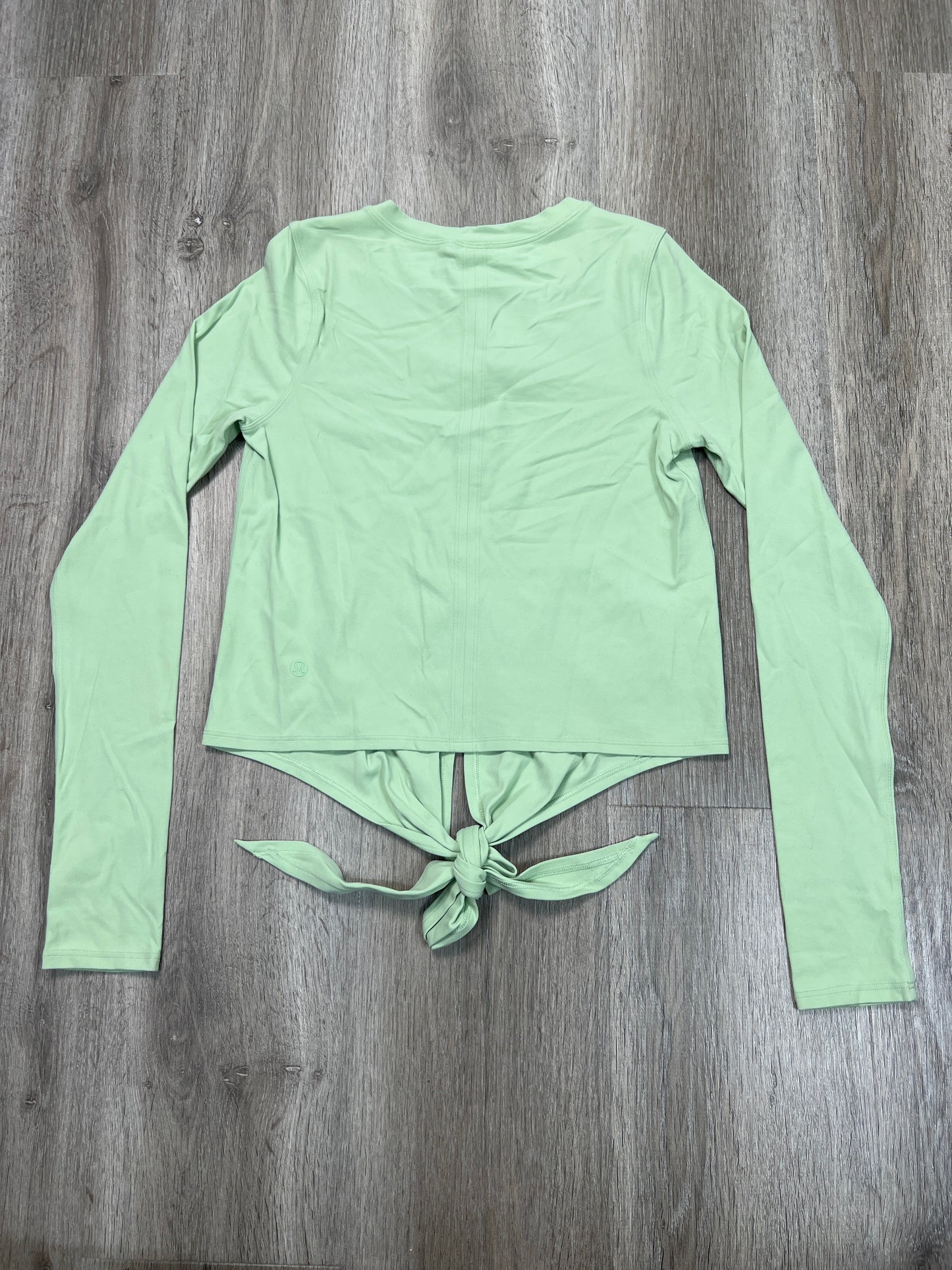 Athletic Top Long Sleeve Crewneck By Lululemon In Green, Size: Xs