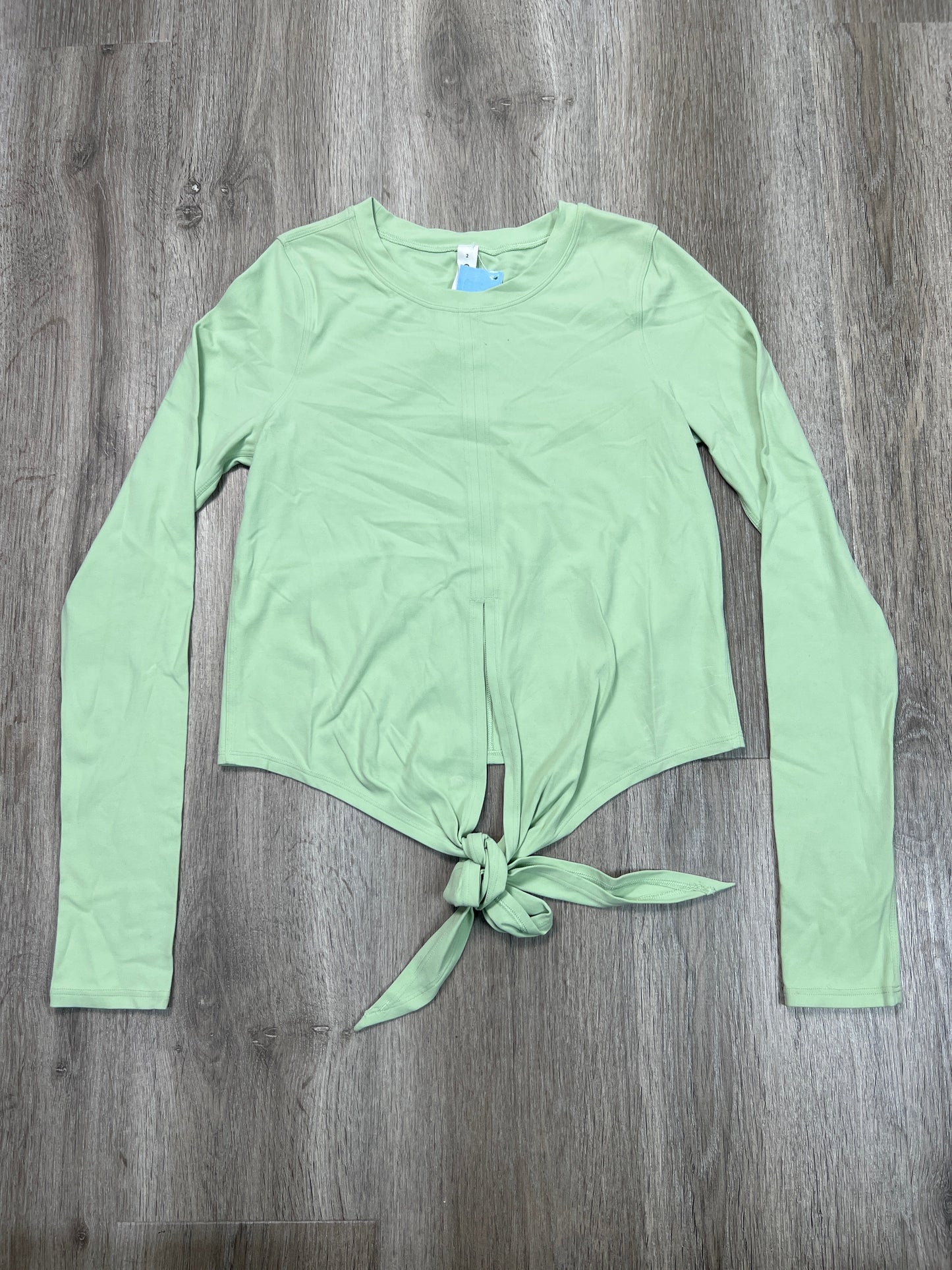 Athletic Top Long Sleeve Crewneck By Lululemon In Green, Size: Xs