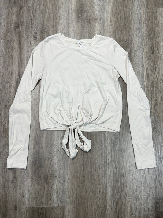 Athletic Top Long Sleeve Crewneck By Lululemon In Cream, Size: S