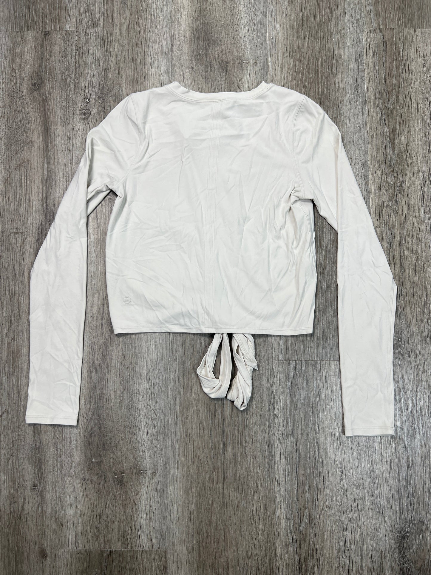 Athletic Top Long Sleeve Crewneck By Lululemon In Cream, Size: S