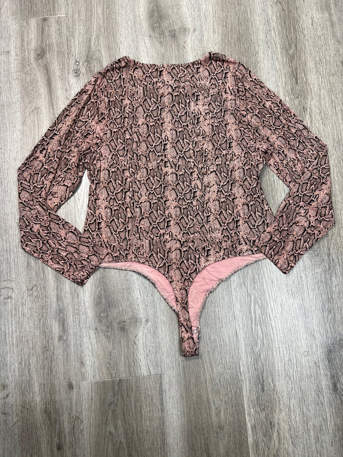 Bodysuit By Good American In Animal Print, Size: 2x