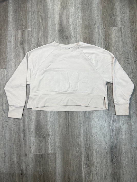 Sweatshirt Crewneck By Nike In Cream, Size: S