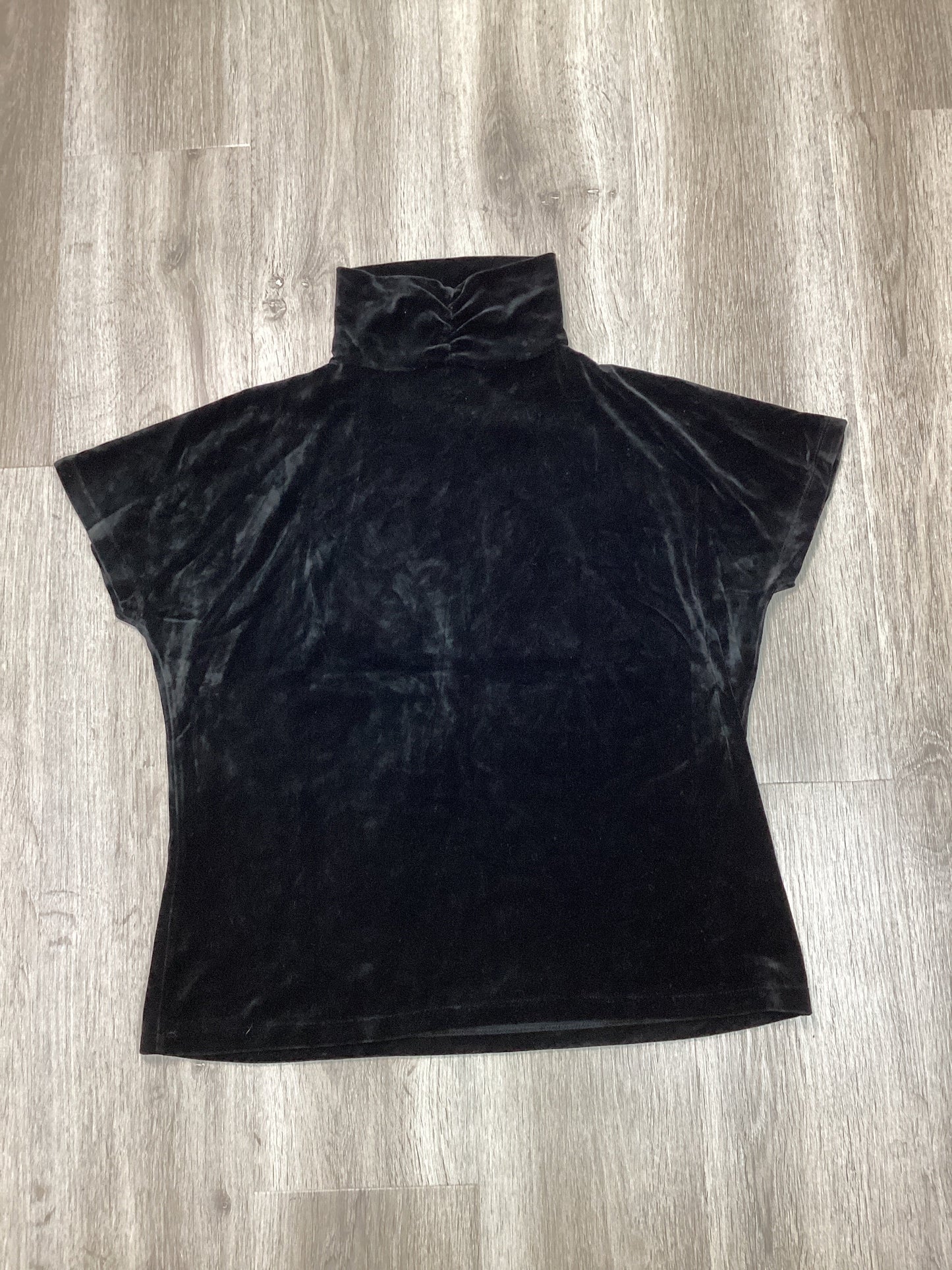 Top Short Sleeve By Talbots In Black, Size: Xl