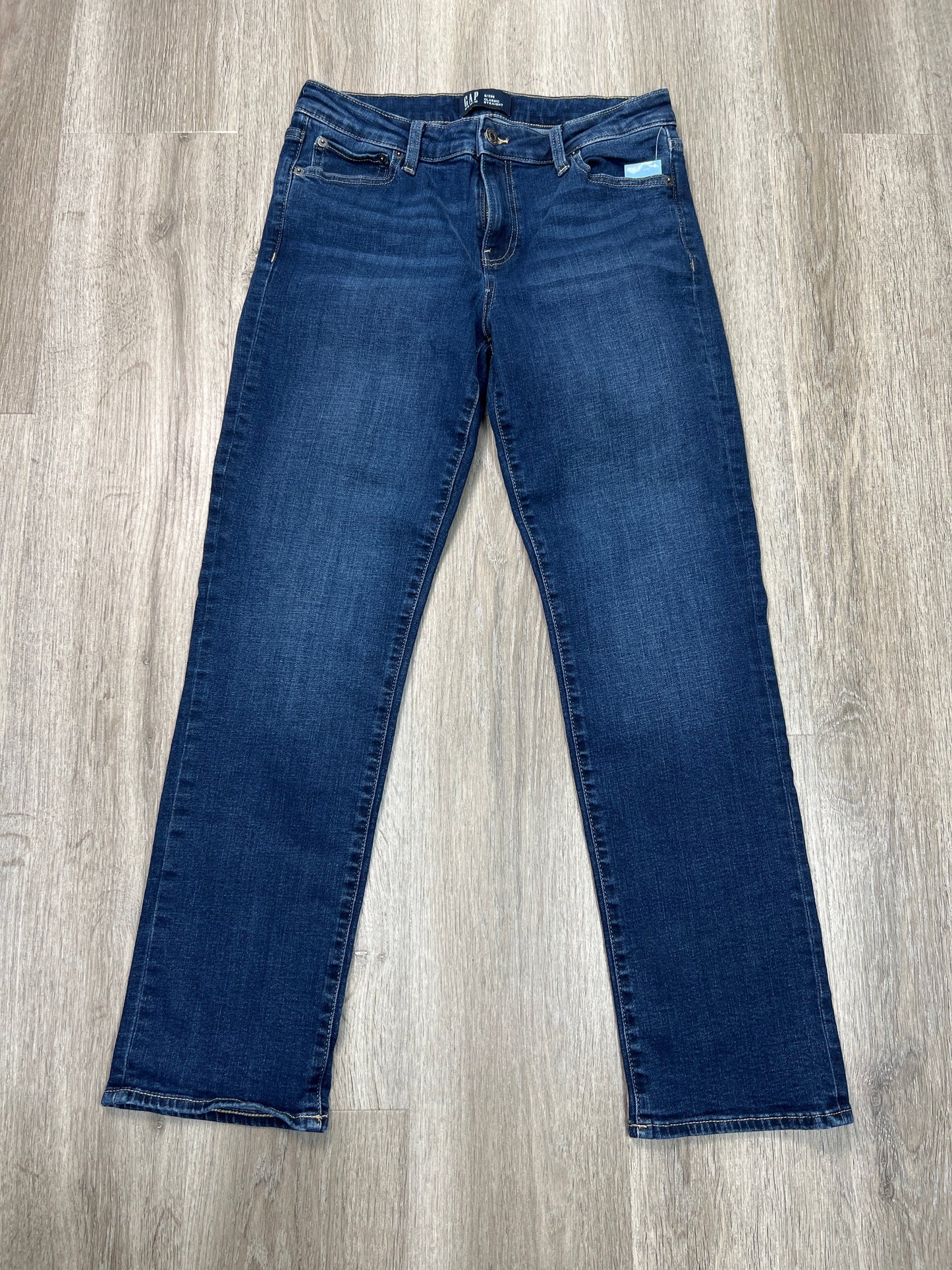 Jeans Straight By Gap In Blue Denim, Size: 8